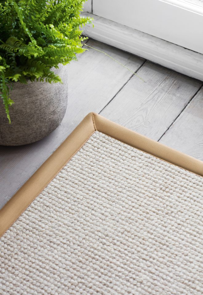 Alternative Flooring Rugs 1801 Wool Pebble Omaha single Cotton Biscuit 1016 39L